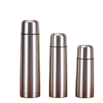 China Bullet Shape Drinking Bottle Stainless Steel Double Wall Insulated Vacuum Flask for sale