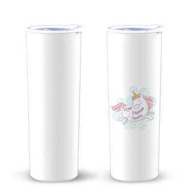 China 20oz Stainless Steel Viable Double Wall Sublimation Mug Tumbler With Straw And Lid for sale