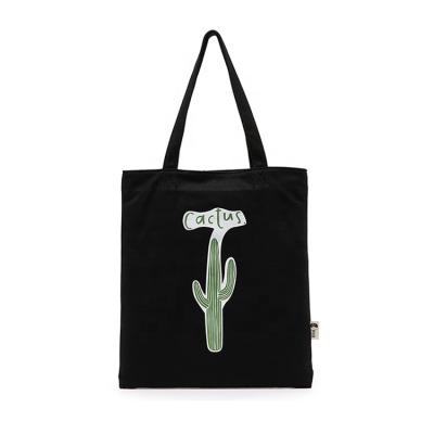 China Print Anything You Like Bulk Shopping Byleading Logo Customized Black Organic Cotton Tote Bag for sale