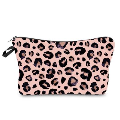 China Eco-friendly Cosmetic Makeup Pouch Bag Eco-friendly Digital Printing Polyester Travel Fashion Stock Byleading Logo for sale