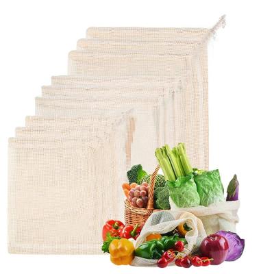 China Byleading Eco Recyclable Reusable Friend Laundry Muslin Washable Cotton Mesh Bag for sale