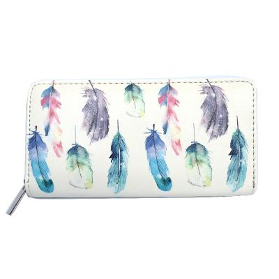 China Byleading PU Leather Lady Wallet Women Card Waterproof Wallet Women Purses Printed for sale