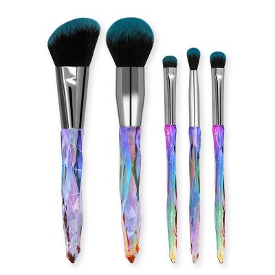 China Angular Blush Byleading Factory Price Hot Girl's 5pcs Professional Synthetic Hair Custom Makeup Brush Set For Women for sale