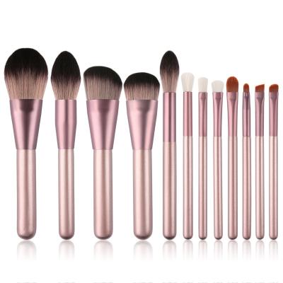 China Angular Blush Byleading Manufacturers 12pcs Fashion Grape Brush Kit Makeup Brush Set Custom for sale