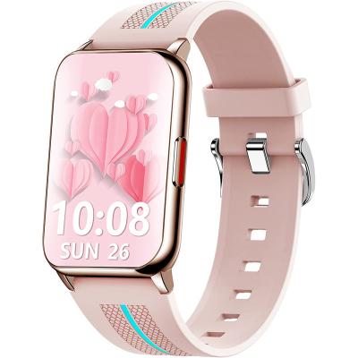 China Touch Screen Smart Watch, 1.57” Fitness Trackers with Heart Rate Blood Pressure Monitor Step Message Notification for Women (Rosegold) for sale