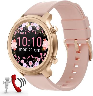 China Touch Screen Smart Watch for Women, Smartwatch Make/Receive Call Fitness Tracker Watch with 1.28” Touchscreen for Android iPhone (Rose Gold) for sale