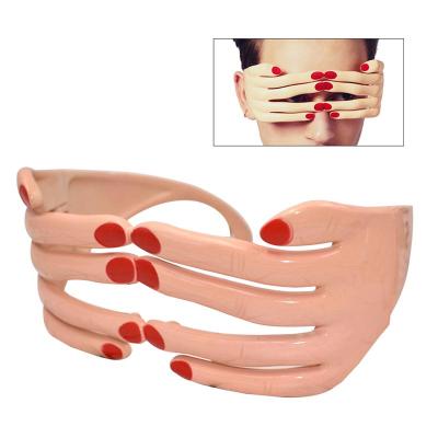 China Fashion Sunglasses Novelty Fingers Shape Glasses Fancy Ball Eye Mask Halloween Party Decoration Glasses for sale