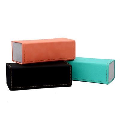 China Eyewear Glass Storage 2021 New Fashion Folding Glass Case PU Colored Material Glasses Case Custom LOGO for sale