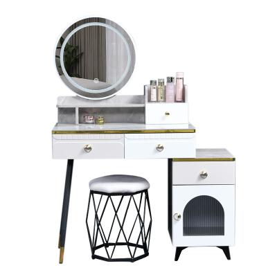 China Adjustable (other) Chinese style furniture wall mounted dressing table simple modern light luxury solid wood makeup table for sale