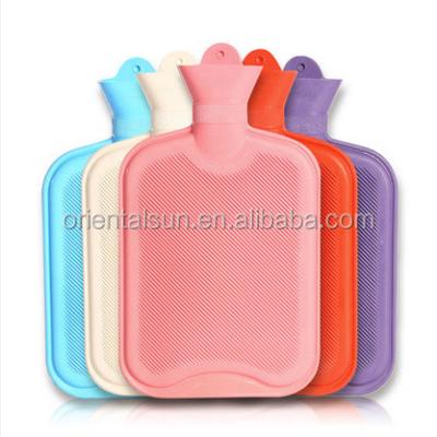 China Winter Season 2L Leak Proof 2000cc Hot Water Bag Bottle 100% Natural Rubber for sale