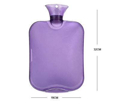 China Keep You Hot Transparent Rectangle Shaped PVC BS 1000ml 100% Leak Proof Hot Water Bottle for sale