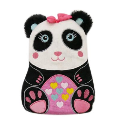 China Pure panda warm blanket cartoon hand china manufacture cotton microwavable heat pack keep warming for winter for sale