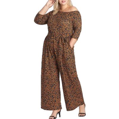 China Breathable Plus Size Casual Hacci Lounge Women Wear Comfortable Pullover One Shoulder Wide Leg Overalls for sale