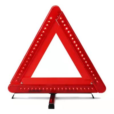 China High Visible Emergency Automobile Road Warning Lamp Rechargeable Red Led Working Reflective Cob Led Triangle Car Warning Light for sale