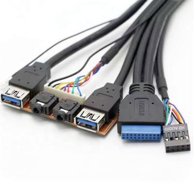 China USB 2.0 Computer Peripheral Left Front Panel Replace 3.0 Chassis PC Computer Audio Cable for sale