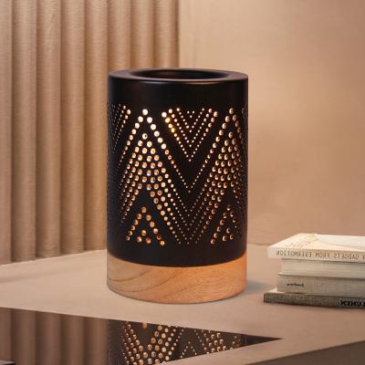 China Eco-friendly Essential Hollow Ceramic Diffuser Warmer Melt Wax Ceramic Oil Burner Aromatic Fragrance Lamp for sale