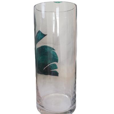 China Minimalist wholesale clear cylinder glass vase for home decoration for sale