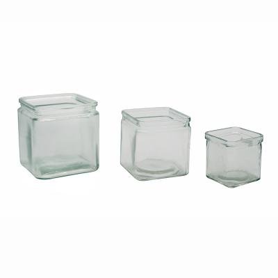 China Traditional Clear Glass Cube Vases for sale