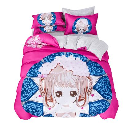 China Nondisposable Microfiber Custom Bedding Set For Girls Cute Anime Sale for sale