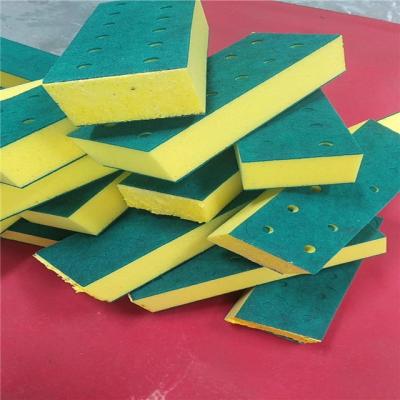 China Viable High Quality Polyurethane Scouring Pad Green Cleaning Sponge For Kitchen for sale