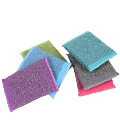 China Durable Scrubber Sponge Pad Scrubber PET Wire Heavy Duty Scouring Pad for sale