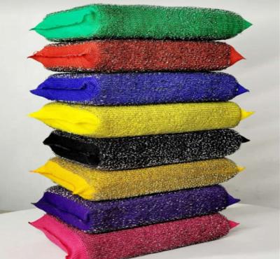 China Sustainable Hot Sales Products Dish To Wash Colorful Kitchen Cleaning Stainless Steel Wire Sponge Scouring Pad for sale