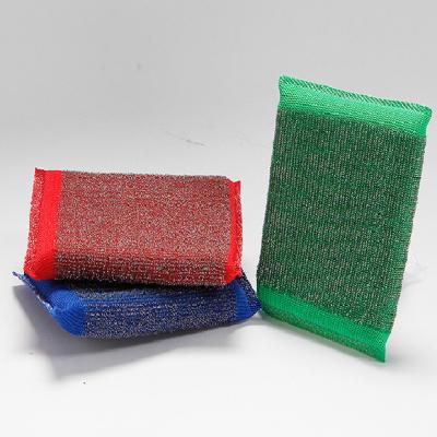 China Kitchen Cleaner Kitchen Metal Sponge Stainless Steel Wire Sponge Cleaning Scourer for sale