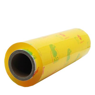 China Moisture Proof Soft PVC Transparent Film Food Grade Wrapping Stretch Cling Jumbo Film 10mic Roll 1500m for sale