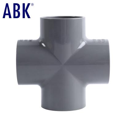 China Hard Landing Firm And Wholesale Plastic Four Way Cross Tee Upvc PVC Pipe Fitting Farm For Water Supply for sale