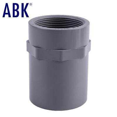 China Acid And Alkali Resistant Corrosion Protection JIS Standard PVC Pipe Fitting Threaded Adapter UPVC Female Screw Mating Joints for sale