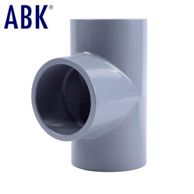 China Heavy Duty Plastic PVC CPVC Pipe Connector Water Pipe Joint Straight Equal Tee With Good Acid And Alkali Corrosion Protection Performance for sale