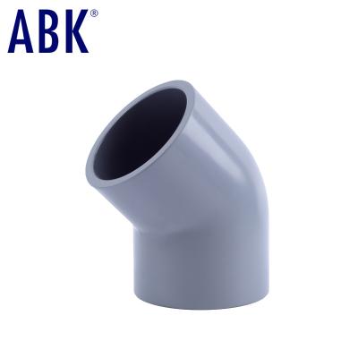 China Plastic Corrosion Protection 1/2 Inch Acid And Alkali Resistant CPVC Pipe To1-1/4 Inch 45 Degree Elbow for sale