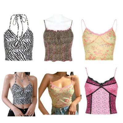 China Wholesale High Quality Manufacturer Breathable Professional Women Halter Neck Sleeveless Printing Women Invest Tops for sale