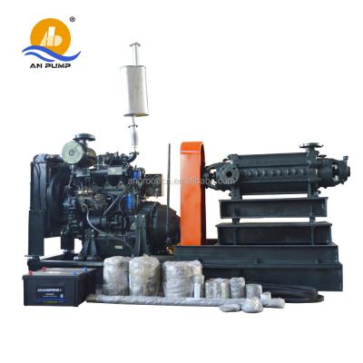 China high pressure diesel water pump 3 500hp diesel 7 stages flood multistage pump zu verkaufen