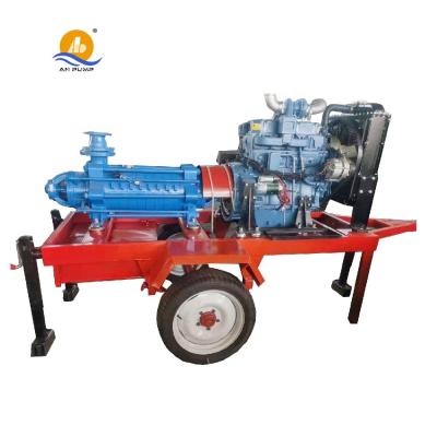 China Water filling diesel engine driven multistage centrifugal water pump for sale