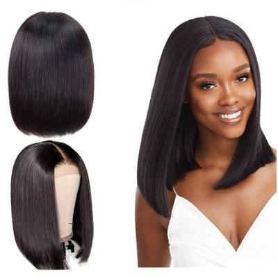 China Synthetic Curly Lace Front Closure Half Blonde Ombre Bob Wig With 150% Density Bangs for sale