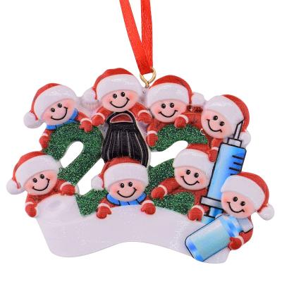 China Bulk Christamas Home DIY Decoration Supplies 2020 Personalized Christmas Tree Decoration Family Hanging Handmade Ornaments for sale