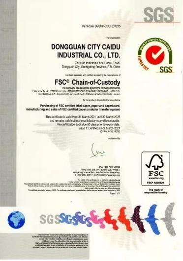 FSC - Dongguan Caidu Industrial Co., Ltd.