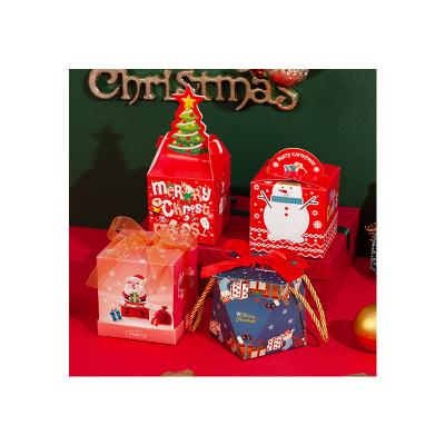 China Recyclable Custom Shape Gift Packaging Christmas Box With Ribbon for sale