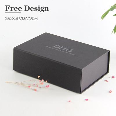 China Wholesale Custom Recyclable ASP LOGO Luxury Black Cardboard Paper Magnetic Foldable Gift Box for sale