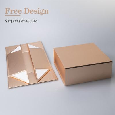 China Wholesale Recyclable Luxury Golden Rigid Elegant Magnetic Gift Cardboard Gift Box ASP Packaging Paper Box for sale