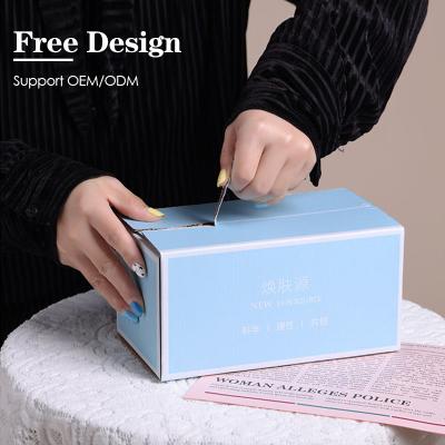 China Recyclable All ASP Side Printed Eco - Friendly Corrugated Custom Cosmetic Paper Jar Packaging Box With Zipper for sale