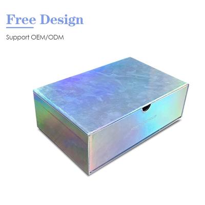 China ASP Paper Cardboard Drawer Box Packaging Drawer Recyclable Custom Holographic Sliding Mailing Box For Cosmetic Recyclable Customizable CMYK for sale