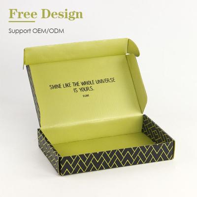 China ASP Recyclable Custom Eco Friendly Black Corrugated Paper Boxes Mailer Box For Clothing And Shoe Packaging for sale