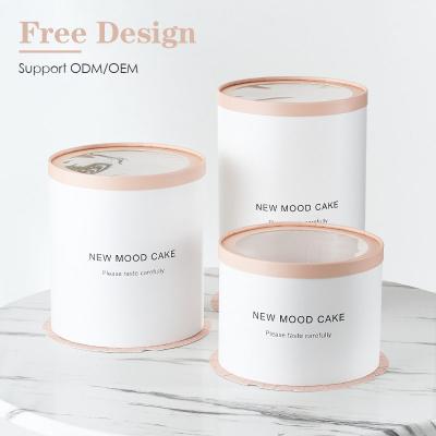 China Wholesale Custom Luxury ASP Recyclable White Round Cake Box Gift Box For Wedding Party Recyclable Paper Boxes Customizable Packing Items for sale