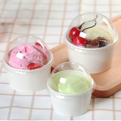 China Custom Biodegradable Paper Paper Boxes Recyclable Ice Cream Yogurt Gelato Yogurt Packaging Container ASP Recyclable Customizable for sale