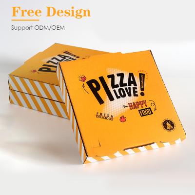 China ASP Packaging Recyclable Custom Printed Paper Corrugated 7 8 9 10 12 Inch Pizza Boxes Wholesale for sale