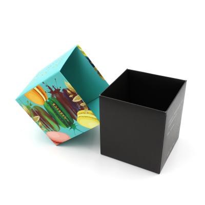 China Recyclable Free Design Custom Cardboard Macaron Packaging Chocolate Truffle Paper Box for sale