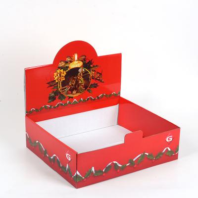 China Recyclable ASP Manufacturer Custom Printed White Paper Cardboard Christmas Product Retail Packaging Display Box for sale