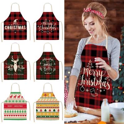 China Daily Life Merry Christmas Apron Christmas Canvas Decorations For Kitchen Home Accessories 2022 New Year Christmas Gifts for sale